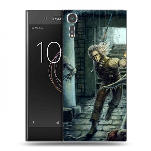 Дизайнерский пластиковый чехол для Sony Xperia XZs Witcher