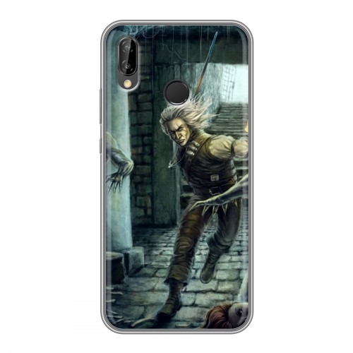 Дизайнерский силиконовый чехол для Huawei P20 Lite Witcher