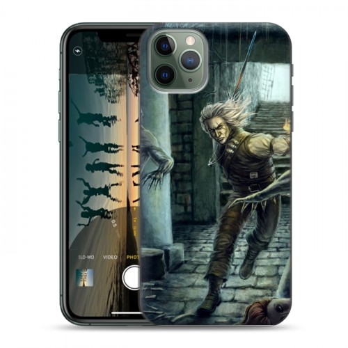 Дизайнерский пластиковый чехол для Iphone 11 Pro Witcher