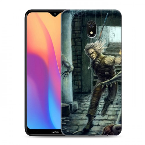 Дизайнерский силиконовый с усиленными углами чехол для Xiaomi RedMi 8A Witcher