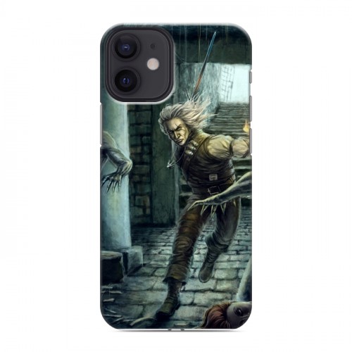 Дизайнерский пластиковый чехол для Iphone 12 Mini Witcher