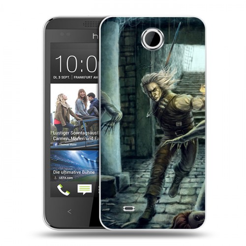 Дизайнерский пластиковый чехол для HTC Desire 300 Witcher