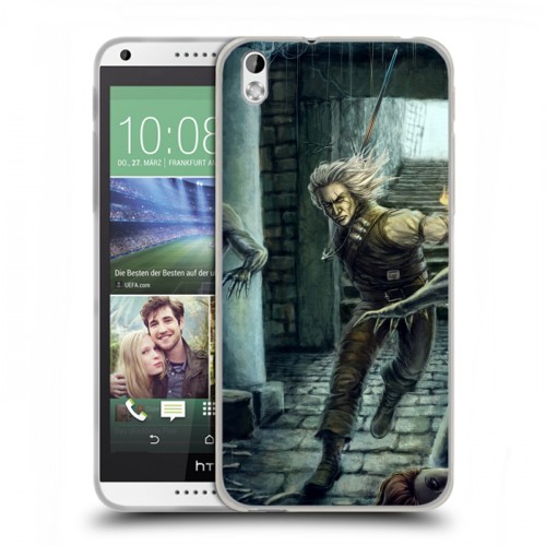 Дизайнерский пластиковый чехол для HTC Desire 816 Witcher