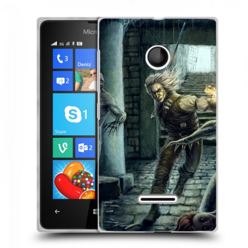 Дизайнерский пластиковый чехол для Microsoft Lumia 435 Witcher