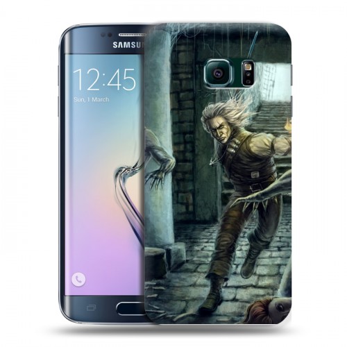 Дизайнерский пластиковый чехол для Samsung Galaxy S6 Edge Witcher