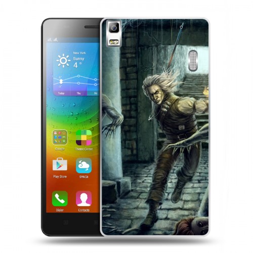 Дизайнерский пластиковый чехол для Lenovo A7000 Witcher