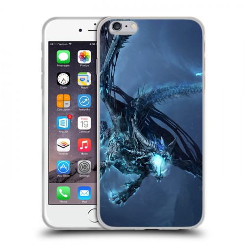 Дизайнерский силиконовый чехол для Iphone 6 Plus/6s Plus World of warcraft