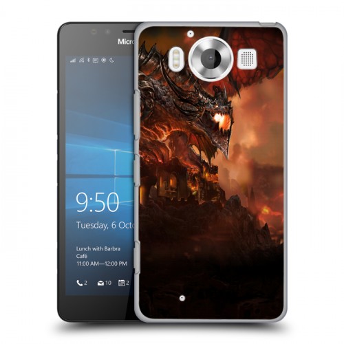 Дизайнерский пластиковый чехол для Microsoft Lumia 950 World of warcraft