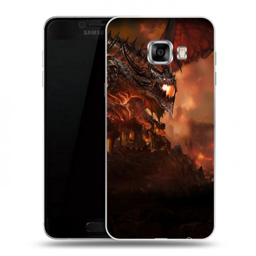 Дизайнерский пластиковый чехол для Samsung Galaxy C5 World of warcraft