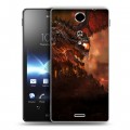 Дизайнерский пластиковый чехол для Sony Xperia TX World of warcraft