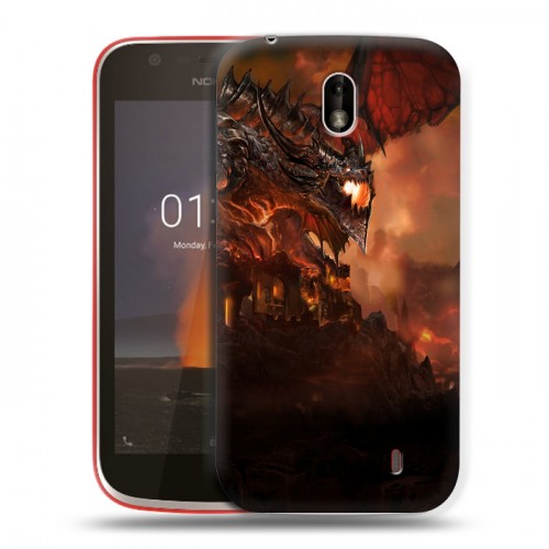 Дизайнерский пластиковый чехол для Nokia 1 World of warcraft