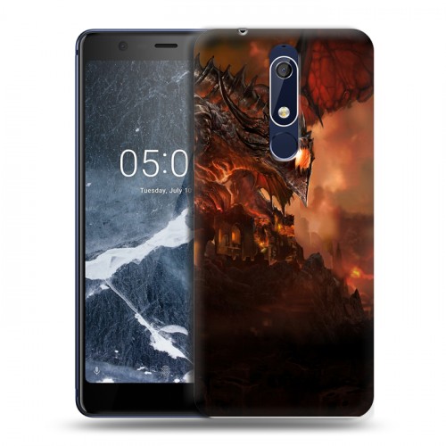 Дизайнерский пластиковый чехол для Nokia 5.1 World of warcraft