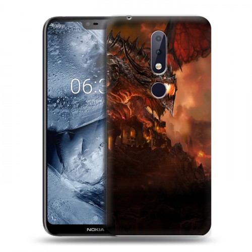 Дизайнерский пластиковый чехол для Nokia 6.1 Plus World of warcraft