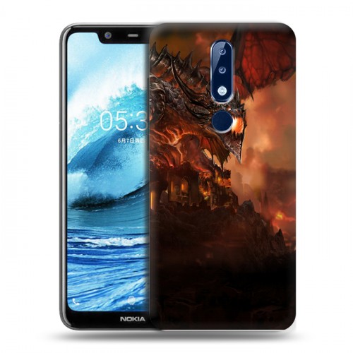 Дизайнерский силиконовый чехол для Nokia 5.1 Plus World of warcraft