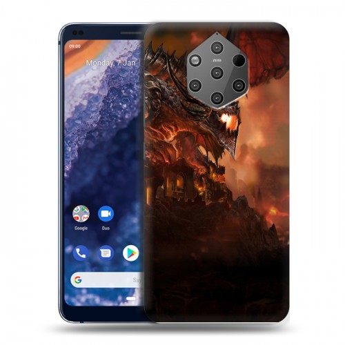 Дизайнерский силиконовый чехол для Nokia 9 PureView World of warcraft