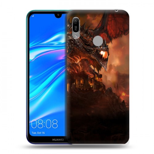 Дизайнерский пластиковый чехол для Huawei Y6 (2019) World of warcraft