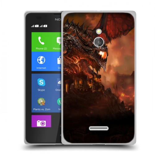 Дизайнерский силиконовый чехол для Nokia XL World of warcraft