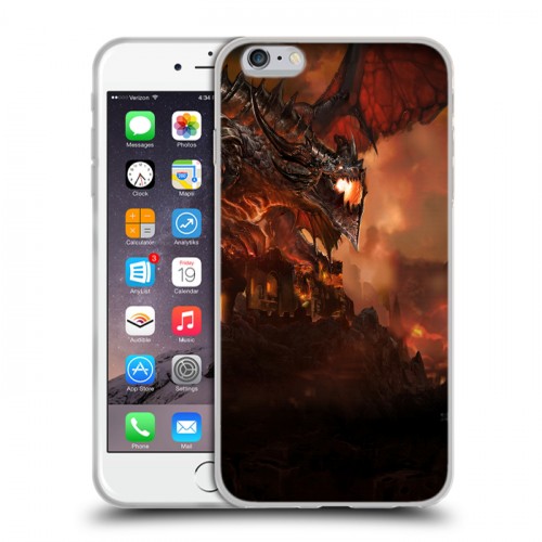 Дизайнерский силиконовый чехол для Iphone 6 Plus/6s Plus World of warcraft