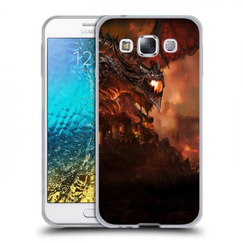 Дизайнерский пластиковый чехол для Samsung Galaxy E5 World of warcraft