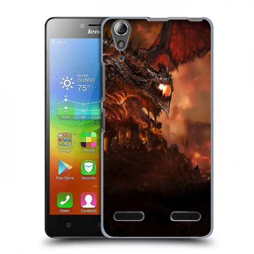 Дизайнерский пластиковый чехол для Lenovo A6000 World of warcraft