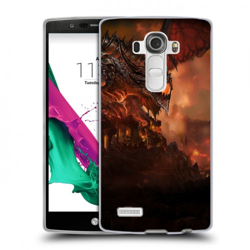 Дизайнерский пластиковый чехол для LG G4 World of warcraft