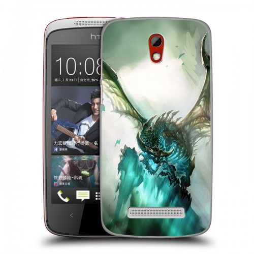 Дизайнерский пластиковый чехол для HTC Desire 500 World of warcraft