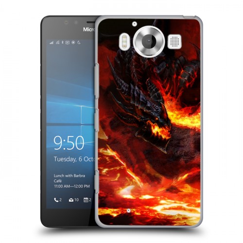 Дизайнерский пластиковый чехол для Microsoft Lumia 950 World of warcraft