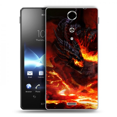 Дизайнерский пластиковый чехол для Sony Xperia TX World of warcraft