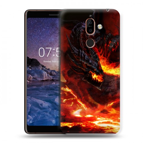 Дизайнерский пластиковый чехол для Nokia 7 Plus World of warcraft