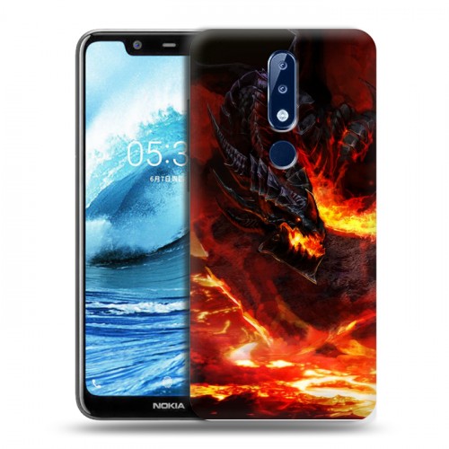 Дизайнерский пластиковый чехол для Nokia 5.1 Plus World of warcraft