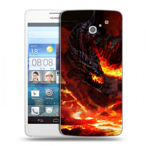 Дизайнерский пластиковый чехол для Huawei Ascend D2 World of warcraft