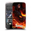 Дизайнерский пластиковый чехол для HTC Desire 500 World of warcraft