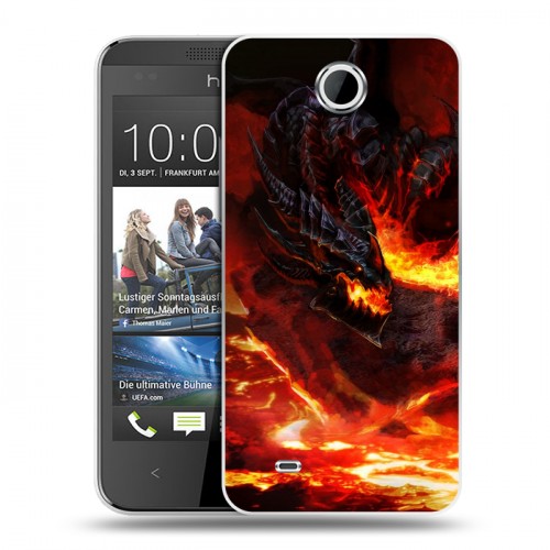 Дизайнерский пластиковый чехол для HTC Desire 300 World of warcraft