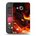 Дизайнерский пластиковый чехол для HTC Desire 200 World of warcraft