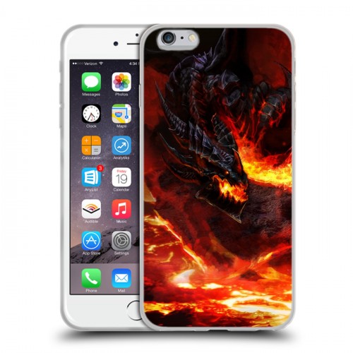 Дизайнерский силиконовый чехол для Iphone 6 Plus/6s Plus World of warcraft