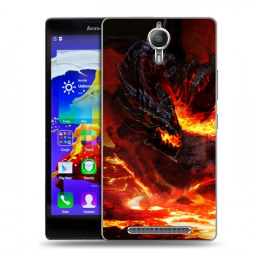 Дизайнерский пластиковый чехол для Lenovo P90 World of warcraft