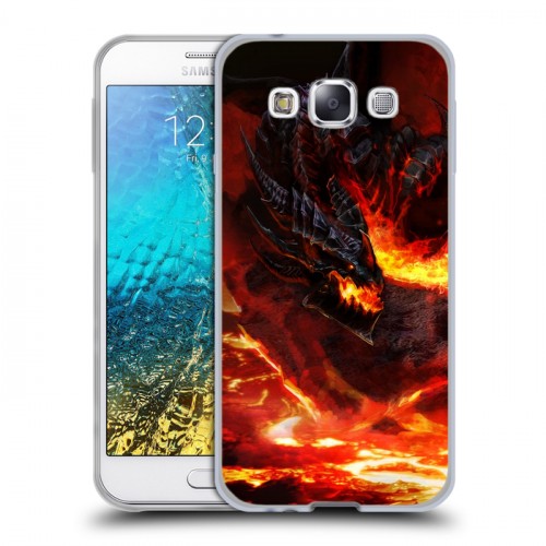 Дизайнерский пластиковый чехол для Samsung Galaxy E5 World of warcraft