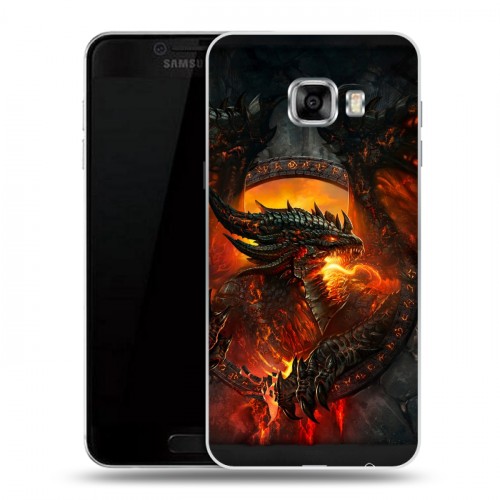 Дизайнерский пластиковый чехол для Samsung Galaxy C5 World of warcraft