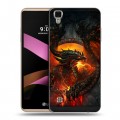 Дизайнерский пластиковый чехол для LG X Style World of warcraft