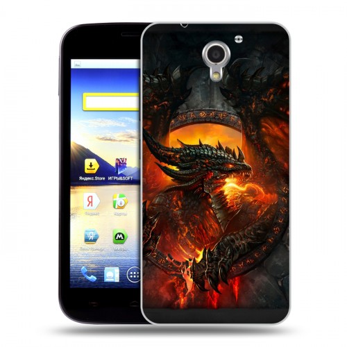 Дизайнерский пластиковый чехол для ZTE Blade A510 World of warcraft