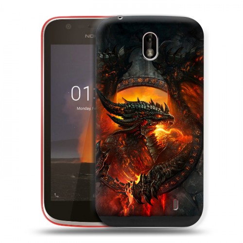 Дизайнерский пластиковый чехол для Nokia 1 World of warcraft