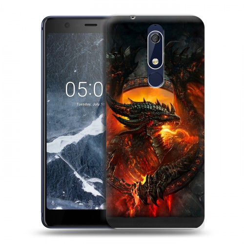 Дизайнерский пластиковый чехол для Nokia 5.1 World of warcraft