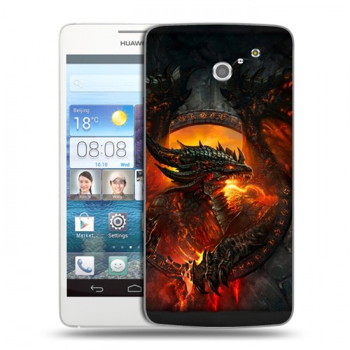 Дизайнерский пластиковый чехол для Huawei Ascend D2 World of warcraft