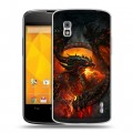 Дизайнерский пластиковый чехол для LG Google Nexus 4 World of warcraft