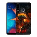 Дизайнерский пластиковый чехол для Samsung Galaxy A20s World of warcraft