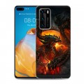 Дизайнерский пластиковый чехол для Huawei P40 World of warcraft