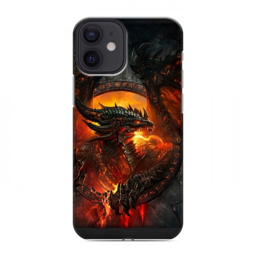 Дизайнерский пластиковый чехол для Iphone 12 Mini World of warcraft