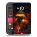 Дизайнерский пластиковый чехол для HTC Desire 200 World of warcraft