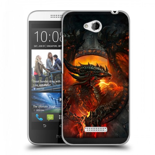 Дизайнерский пластиковый чехол для HTC Desire 616 World of warcraft