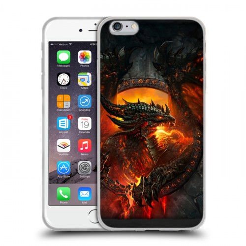 Дизайнерский силиконовый чехол для Iphone 6 Plus/6s Plus World of warcraft